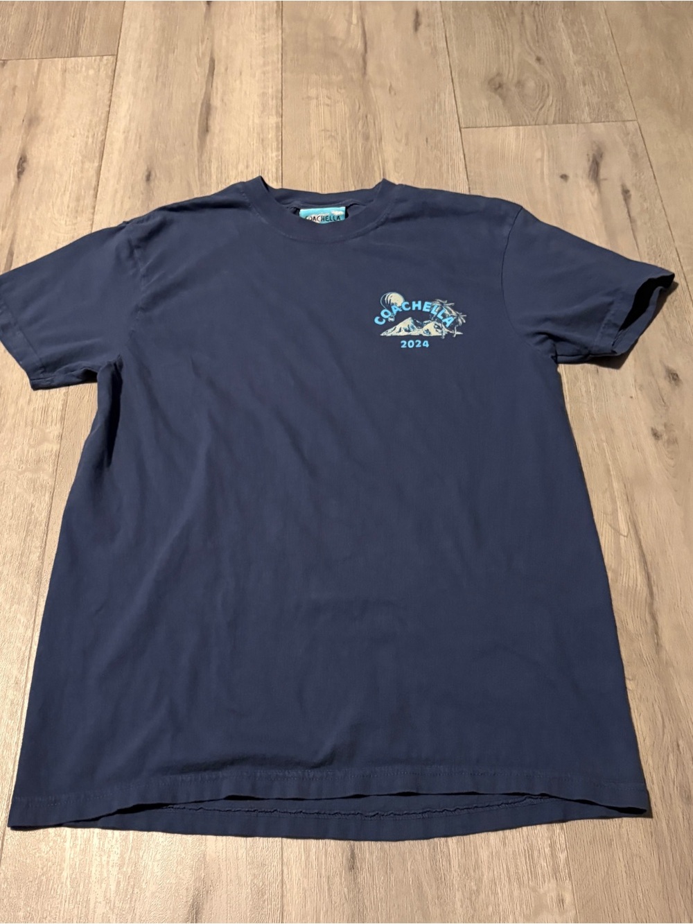 Coachella 2024 Navy Short-Sleeve Graphic T-Shirt